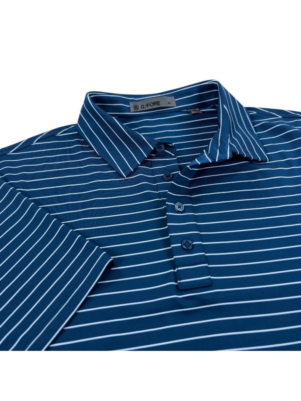 G/Fore Golf Polo Mens Size XL SLIM FIT Blue Striped Pat Mucci Sr. Invitational